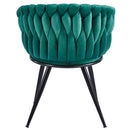 Mirei CH858 Braided Velvet Dining Chair | Metal Legs