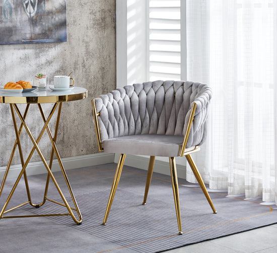 Velvet Dining Chair with Metal Legs - CH858 Mirei | Beijing Selling