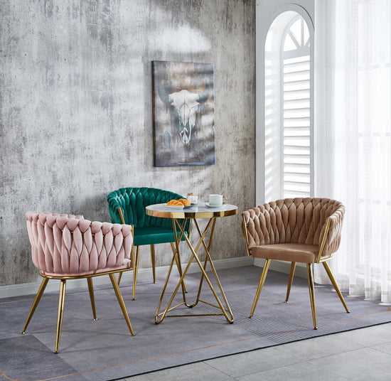 Velvet Dining Chair with Metal Legs - CH858 Mirei | Beijing Selling