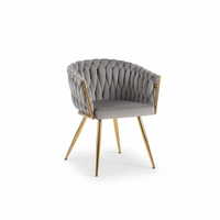 Mirei CH858 Braided Velvet Dining Chair - Premium Product Photo